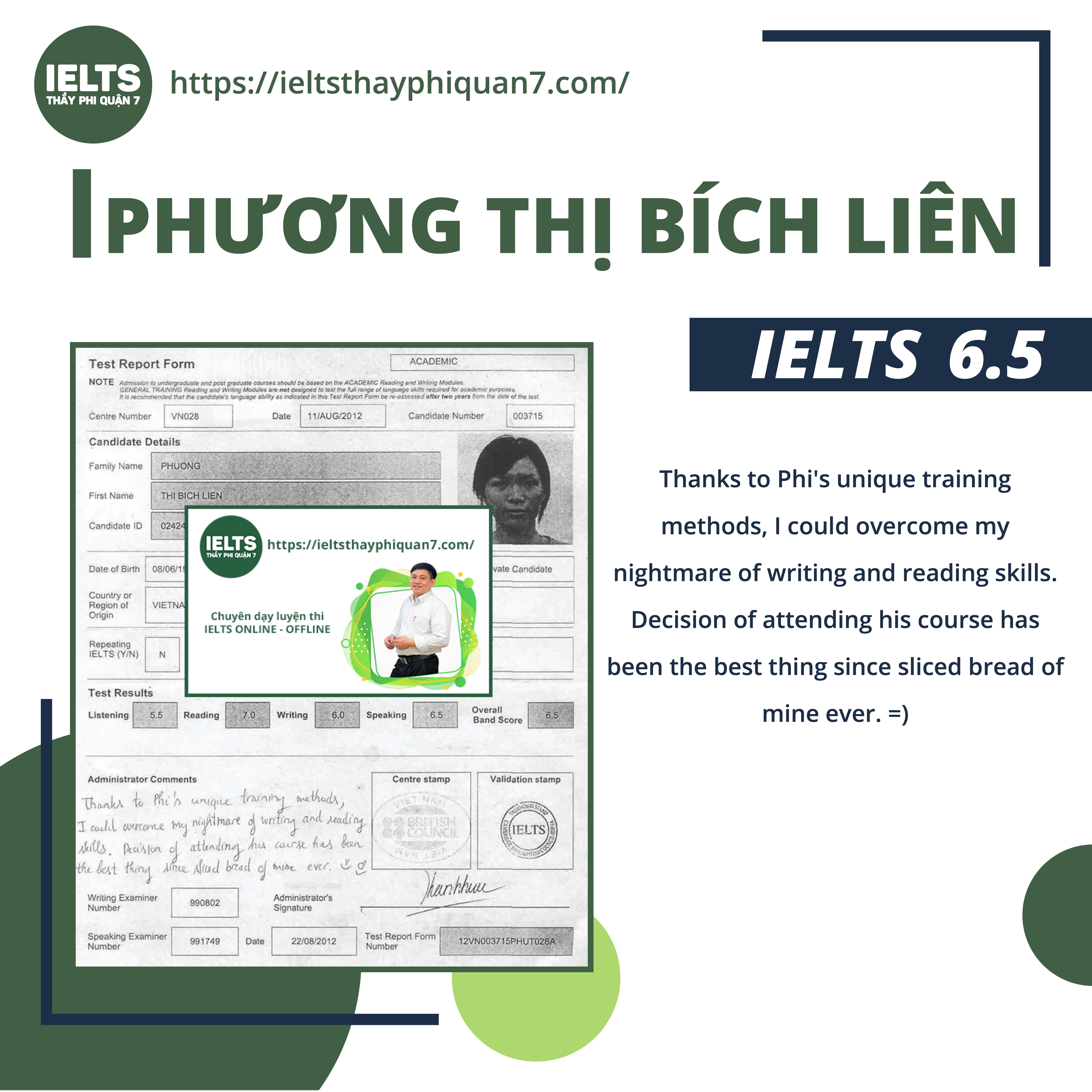 Ảnh thành tích 6.5 điểm